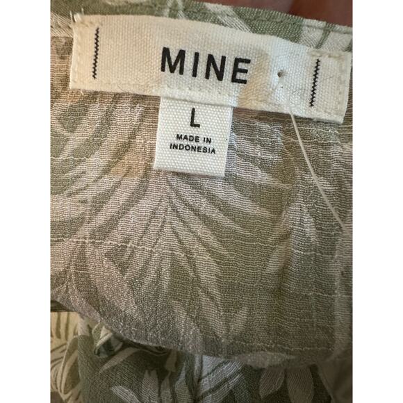 Mine Tropical Palm Print Tank, Green, NWT - Picture 6 of 6